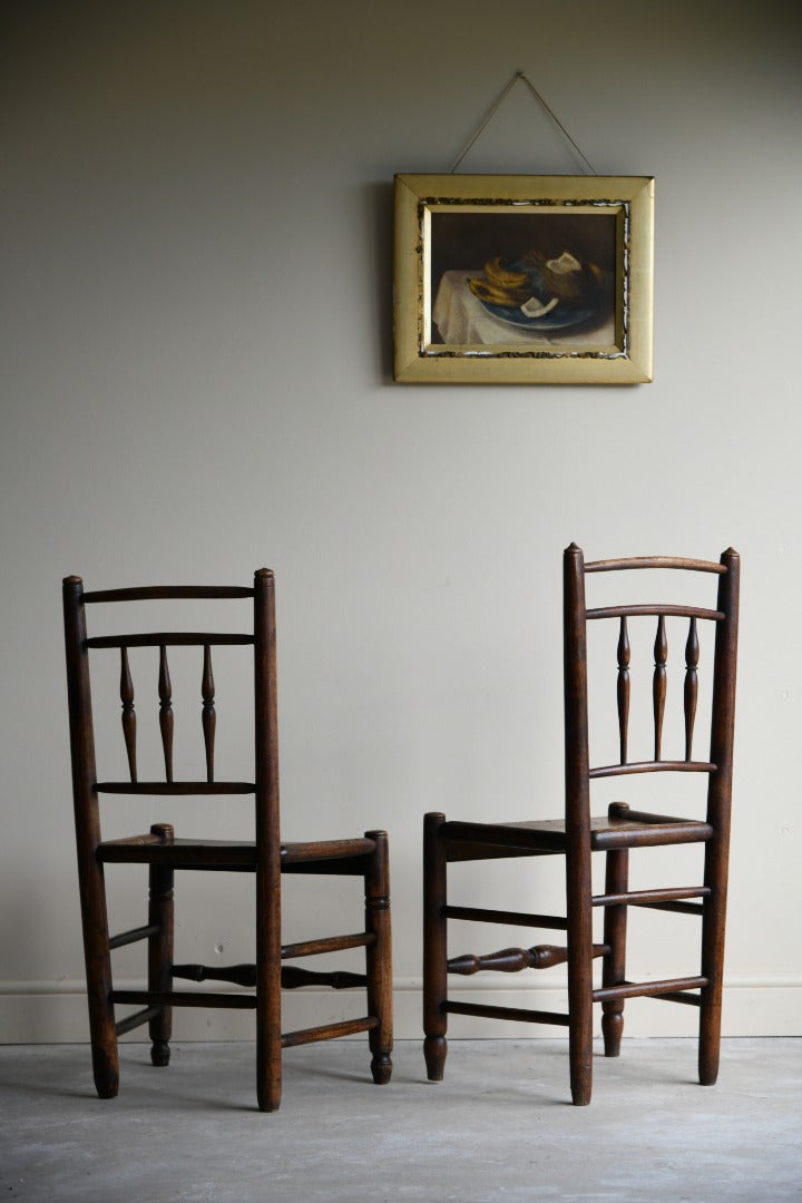 Pair Elm & Ash Country Kitchen Chairs