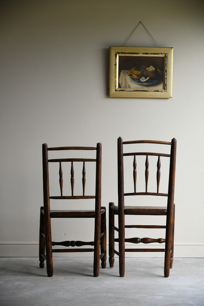 Pair Elm & Ash Country Kitchen Chairs