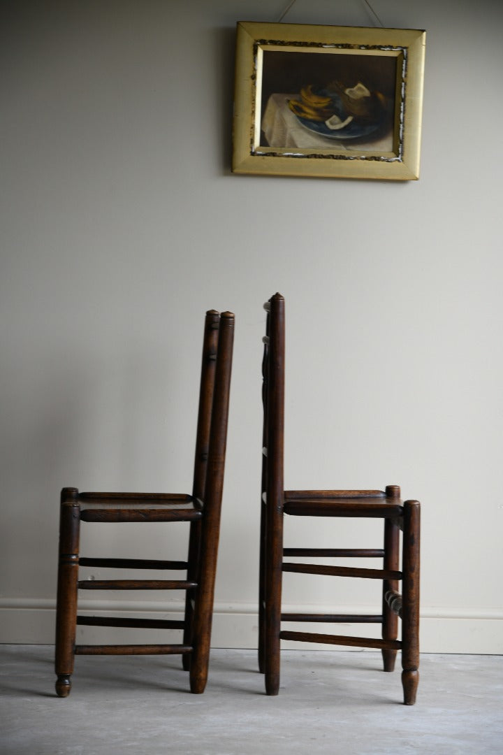 Pair Elm & Ash Country Kitchen Chairs