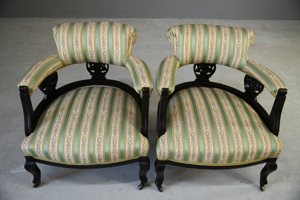 Pair Victorian Tub Chairs