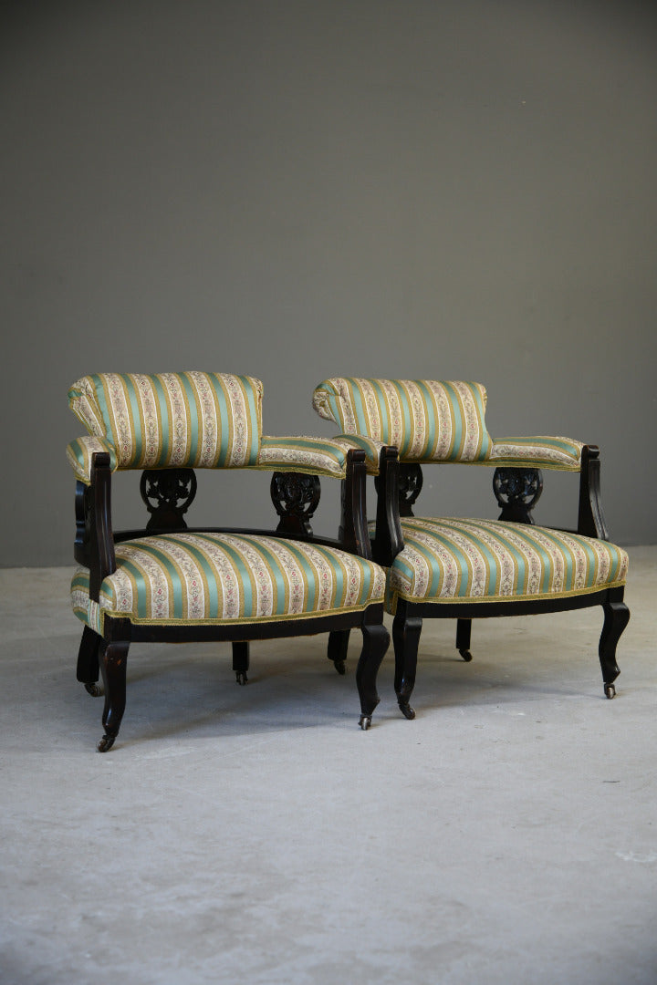 Pair Victorian Tub Chairs