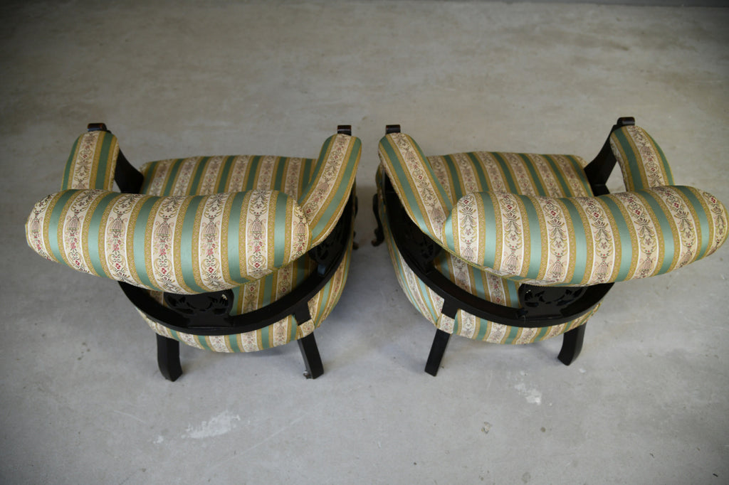 Pair Victorian Tub Chairs