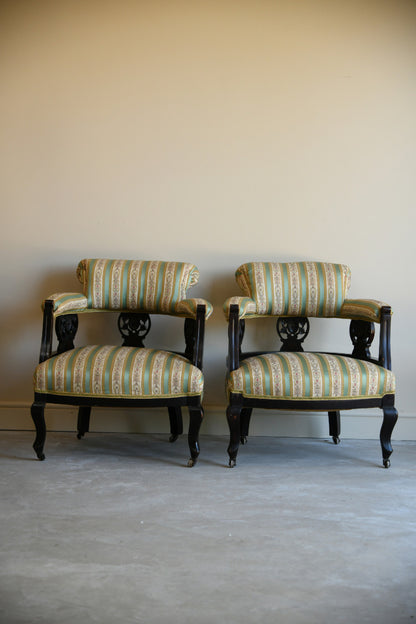 Pair Victorian Tub Chairs