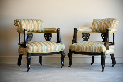 Pair Victorian Tub Chairs