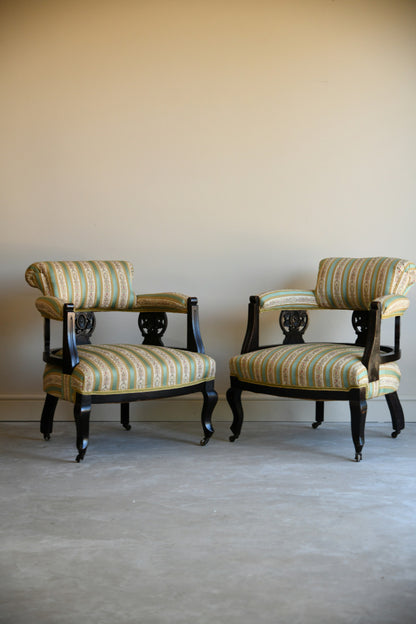 Pair Victorian Tub Chairs