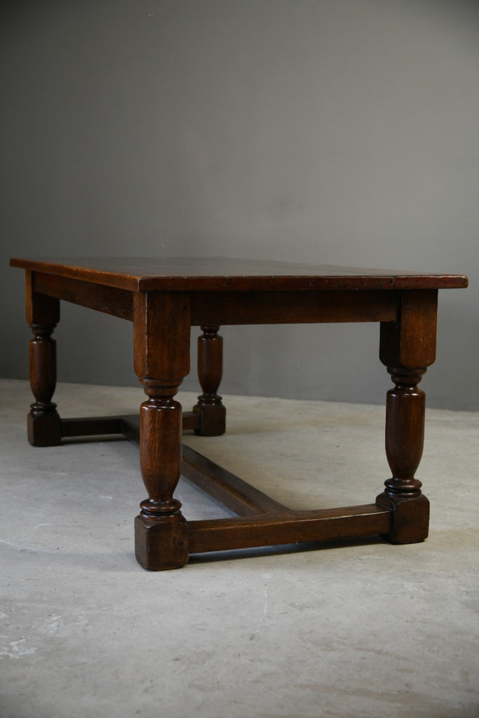 Antique Style Oak Refectory Table