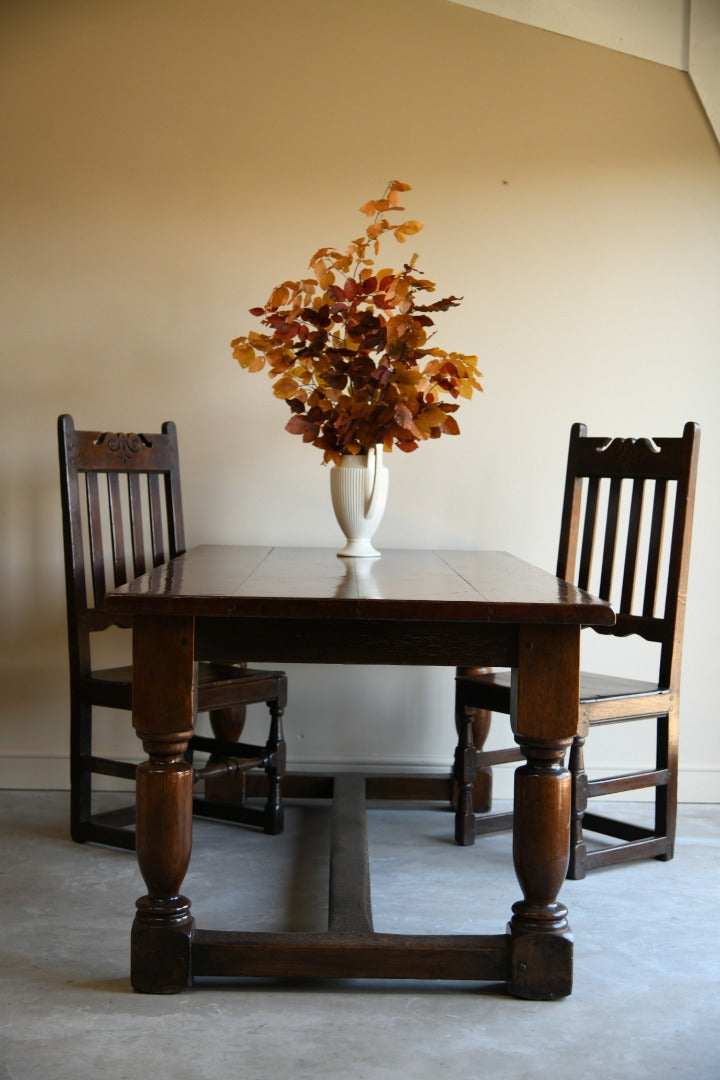 Antique Style Oak Refectory Table