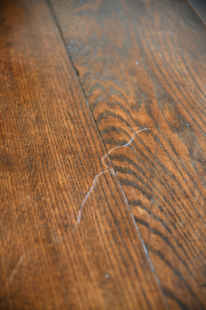 Antique Style Oak Refectory Table