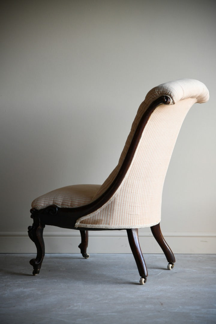 Victorian Walnut Nursing Chair