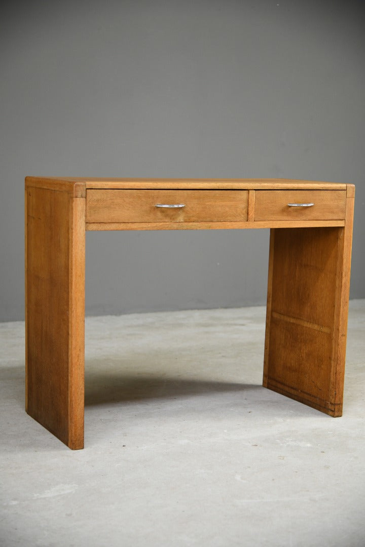 Mid 20th Century Oak Veneer Side Table