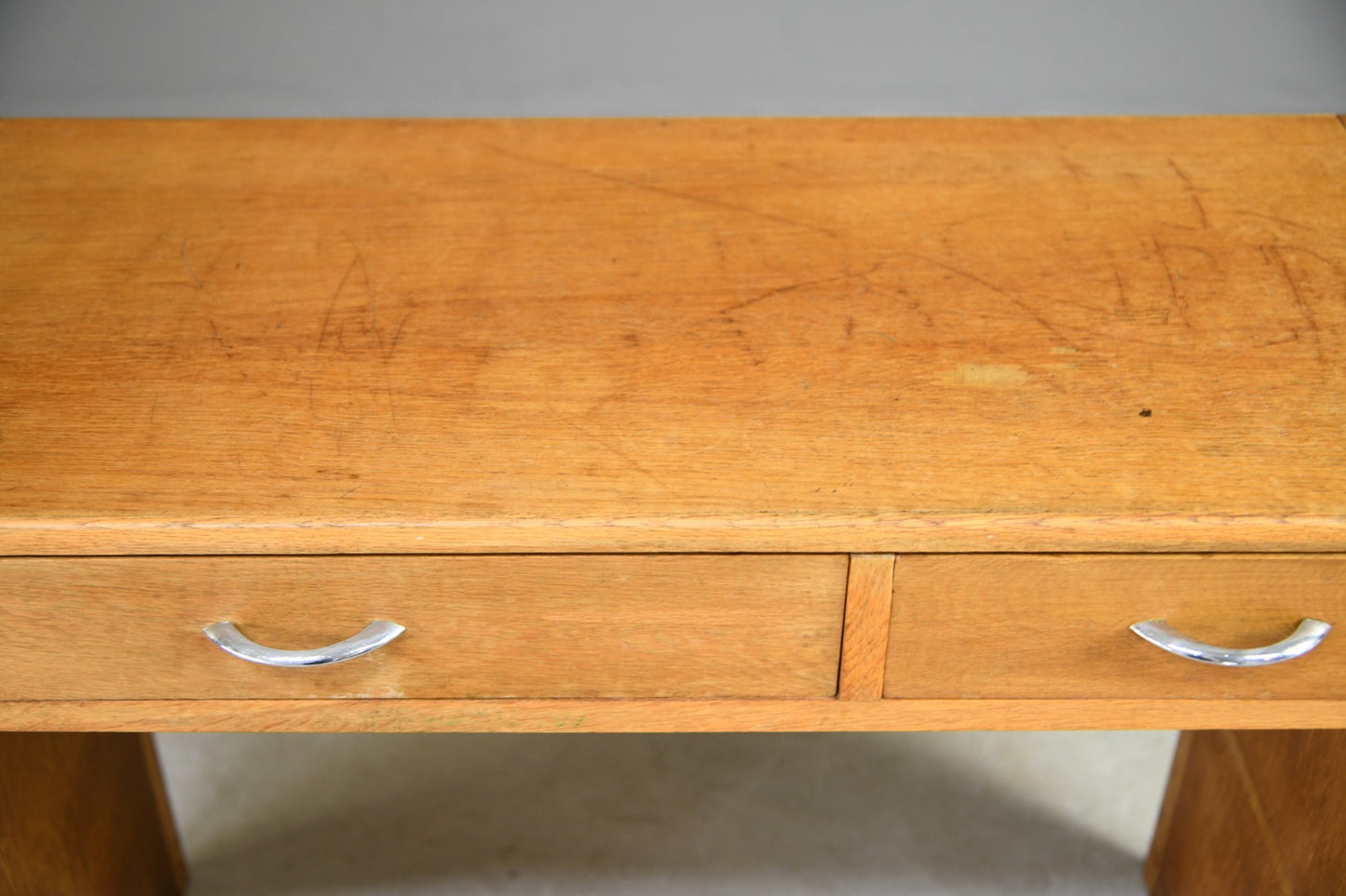 Mid 20th Century Oak Veneer Side Table