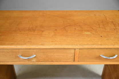 Mid 20th Century Oak Veneer Side Table