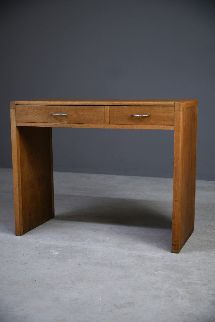 Mid 20th Century Oak Veneer Side Table