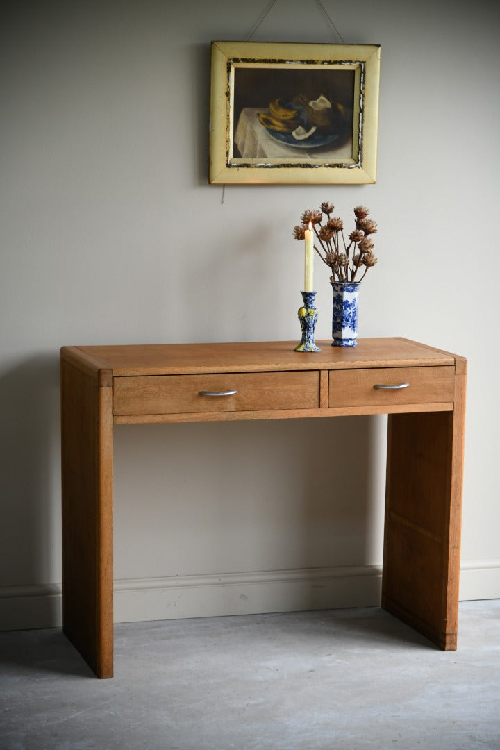 Mid 20th Century Oak Veneer Side Table