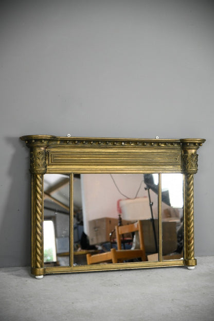 Antique Gilt Overmantle Mirror