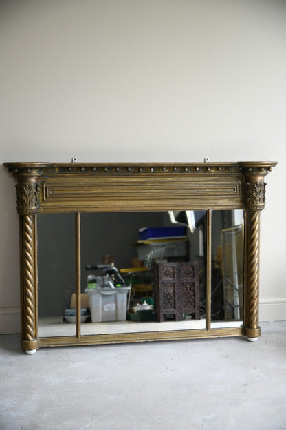 Antique Gilt Overmantle Mirror