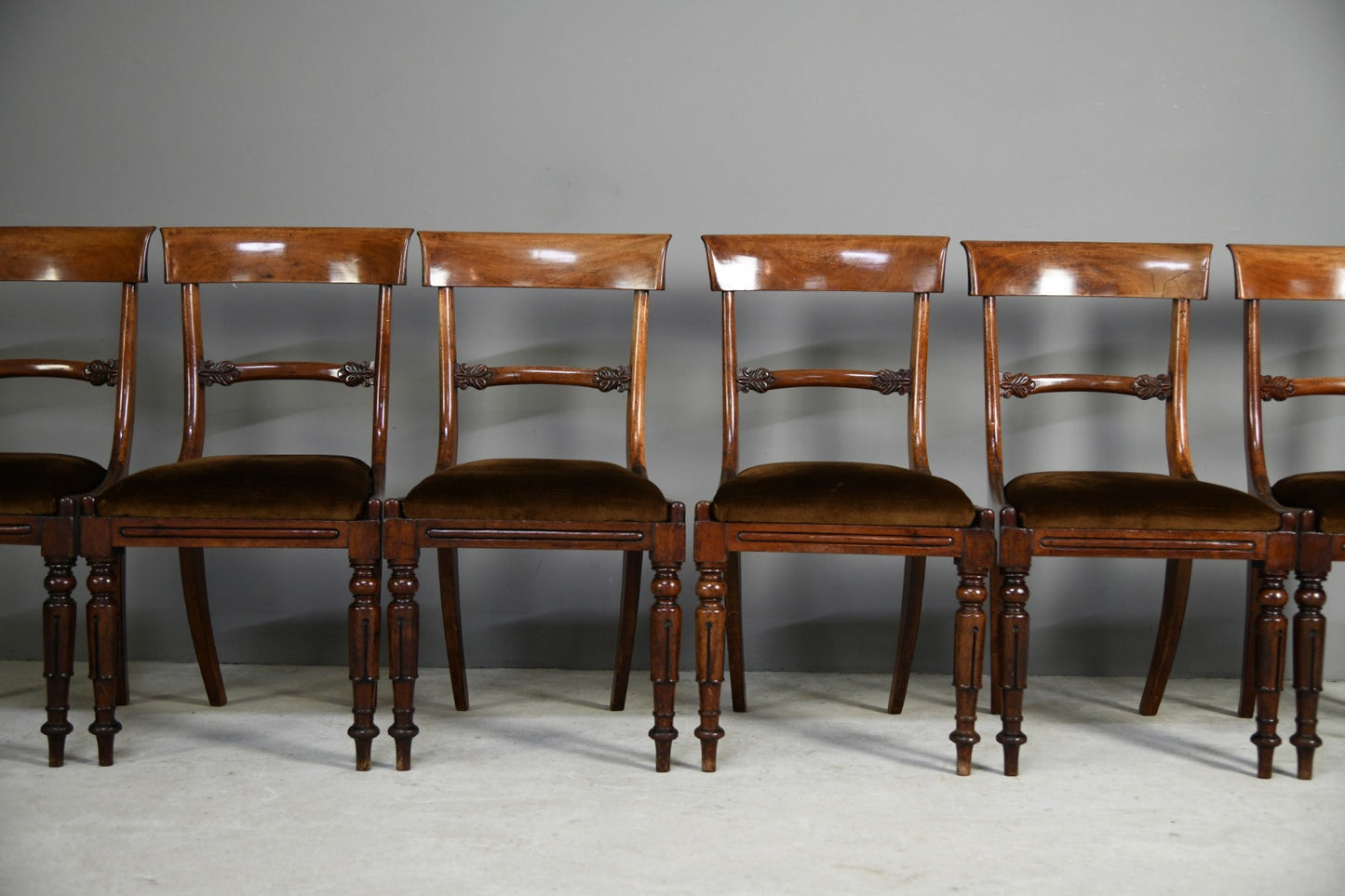 8 Antique Mahogany Dining Chairs