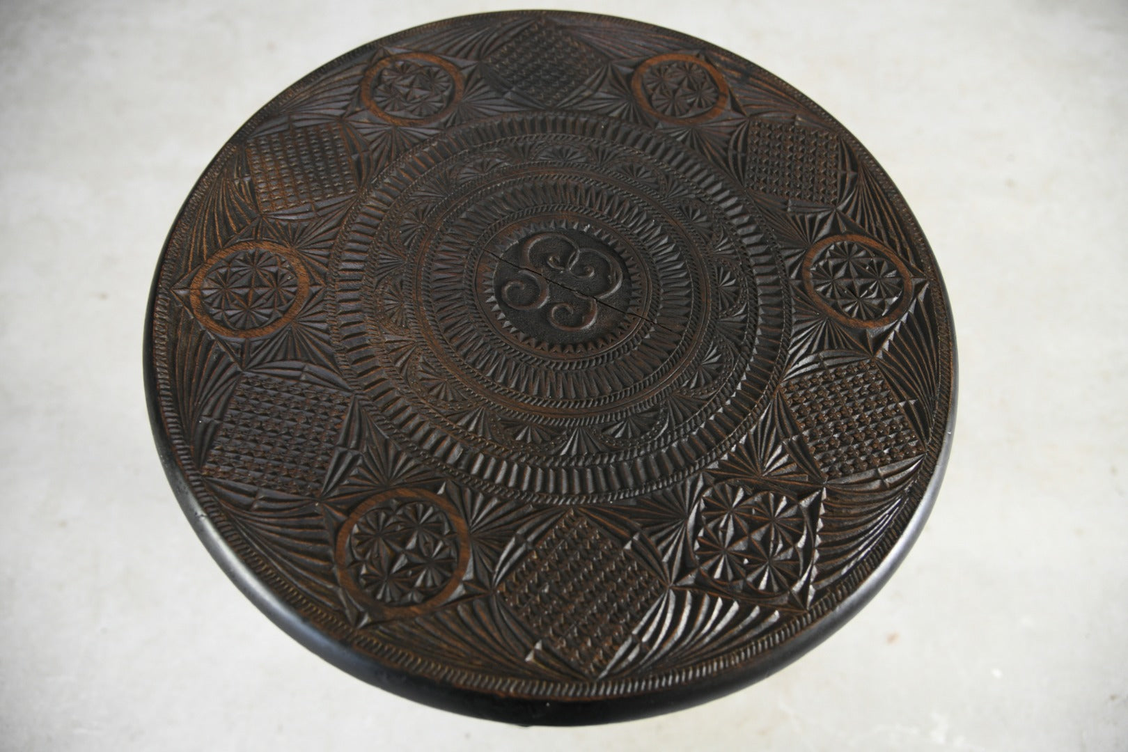 Anglo Indian Carved Occasional Table