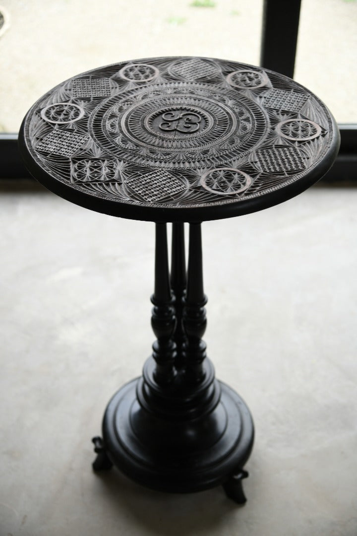 Anglo Indian Carved Occasional Table