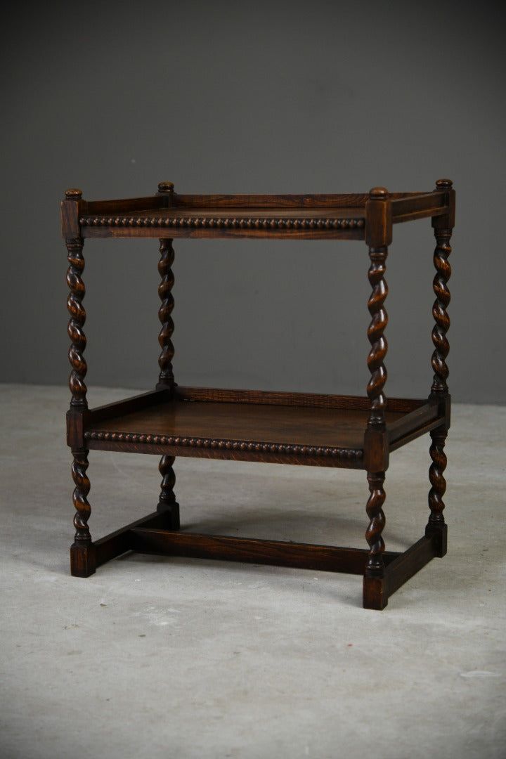 Early 20th Century Oak Two Tier Table