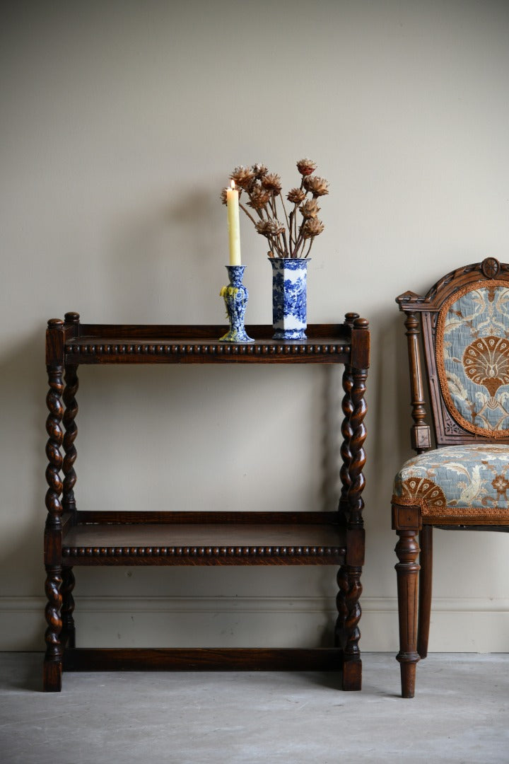 Early 20th Century Oak Two Tier Table