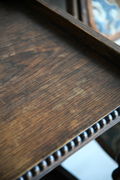 Early 20th Century Oak Two Tier Table