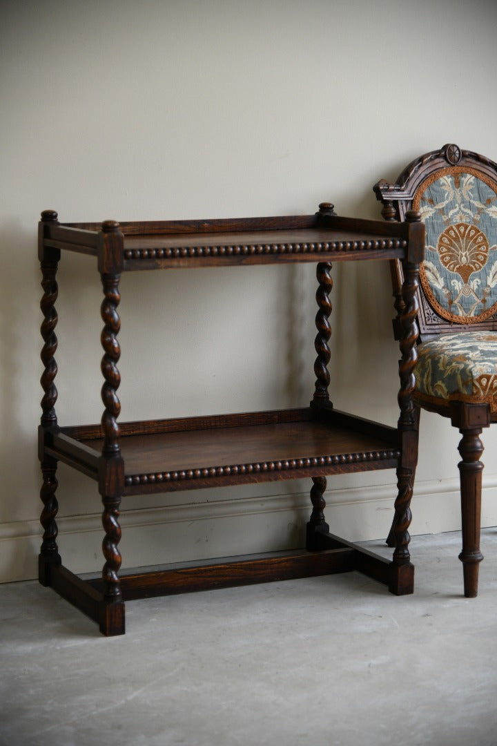 Early 20th Century Oak Two Tier Table