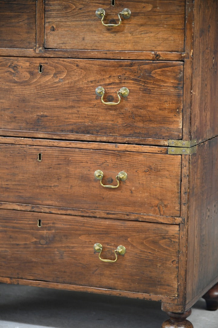 Antique Stained Pine Chest of Drawers