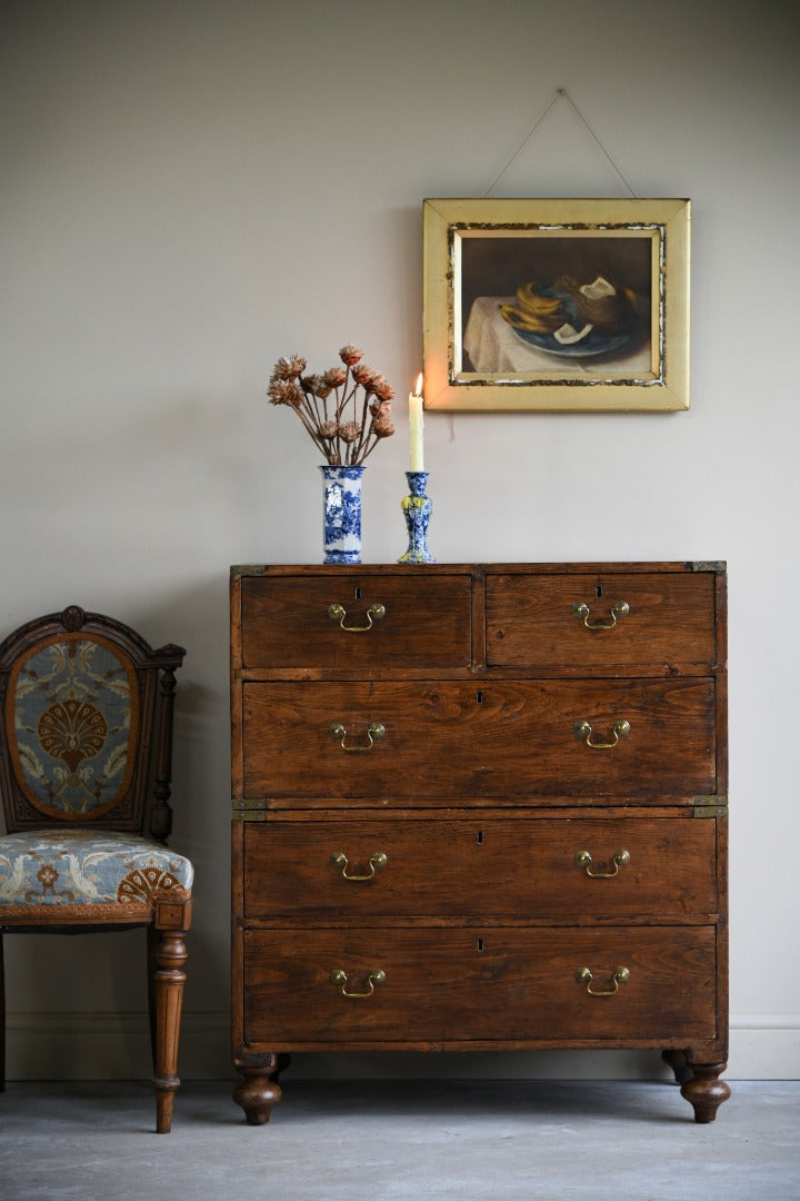 Antique Stained Pine Chest of Drawers