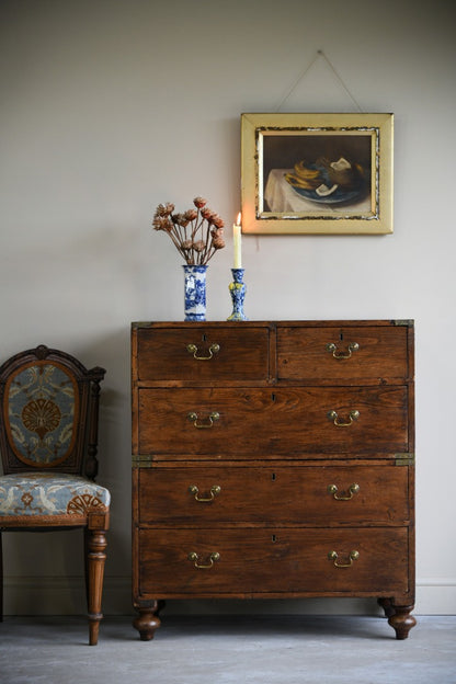 Antique Stained Pine Chest of Drawers