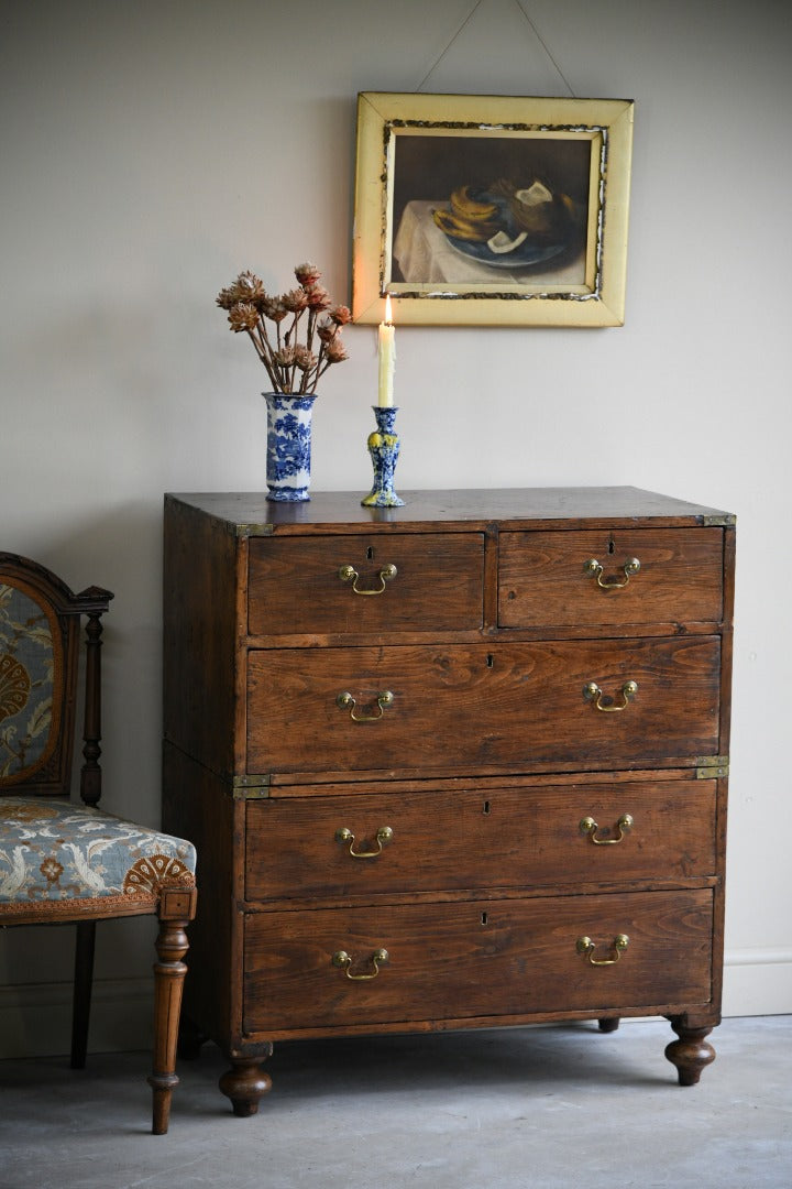 Antique Stained Pine Chest of Drawers