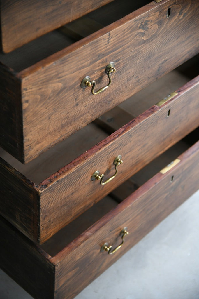 Antique Stained Pine Chest of Drawers