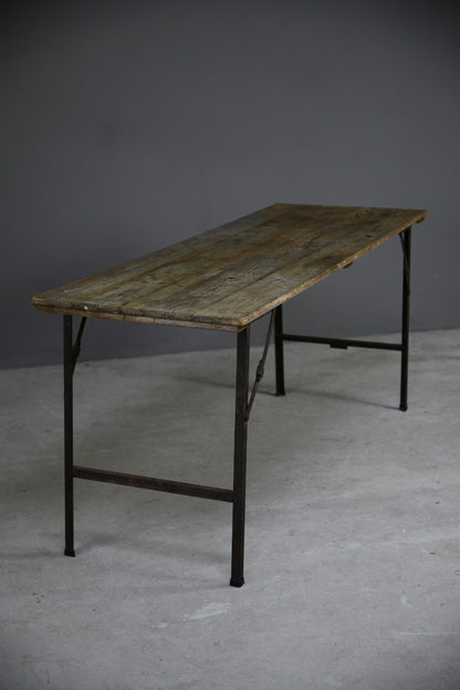 Vintage Pine Trestle Table