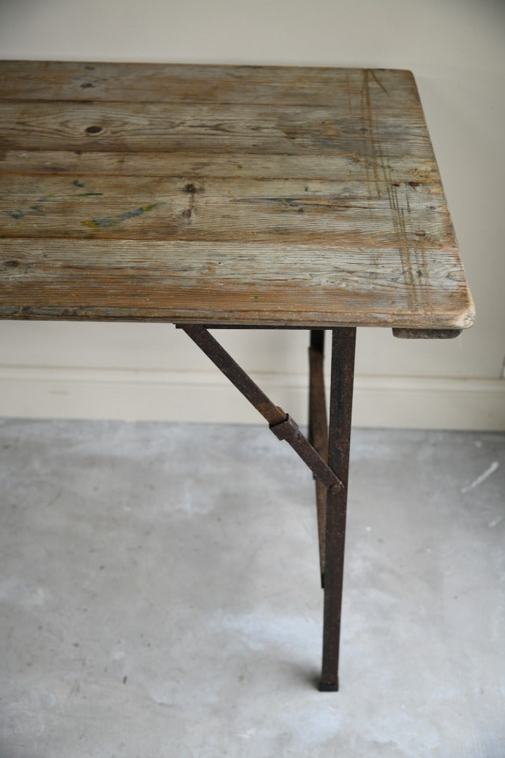 Vintage Pine Trestle Table