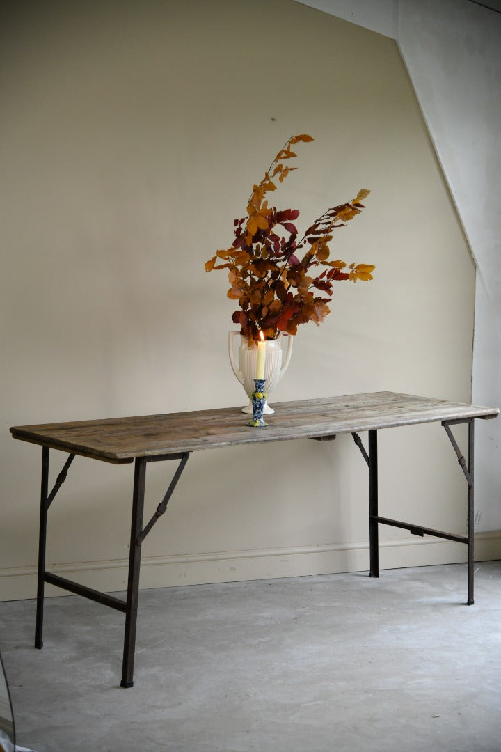 Vintage Pine Trestle Table