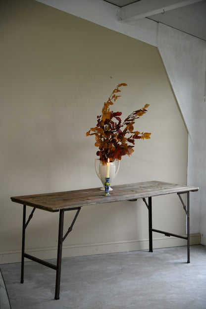 Vintage Pine Trestle Table