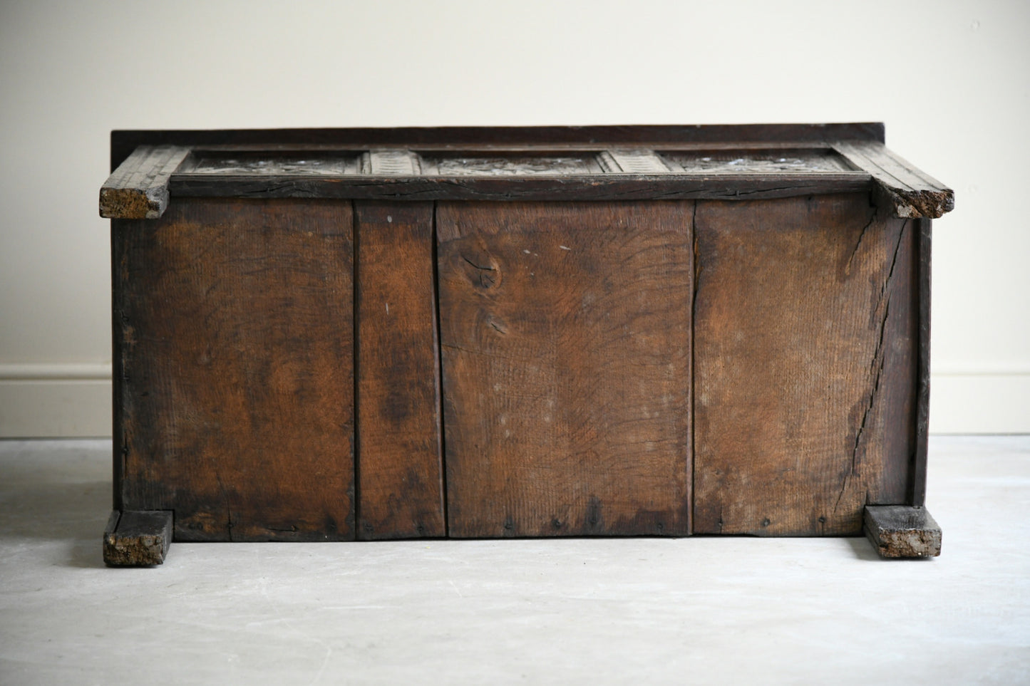 18th Century Carved Oak Coffer