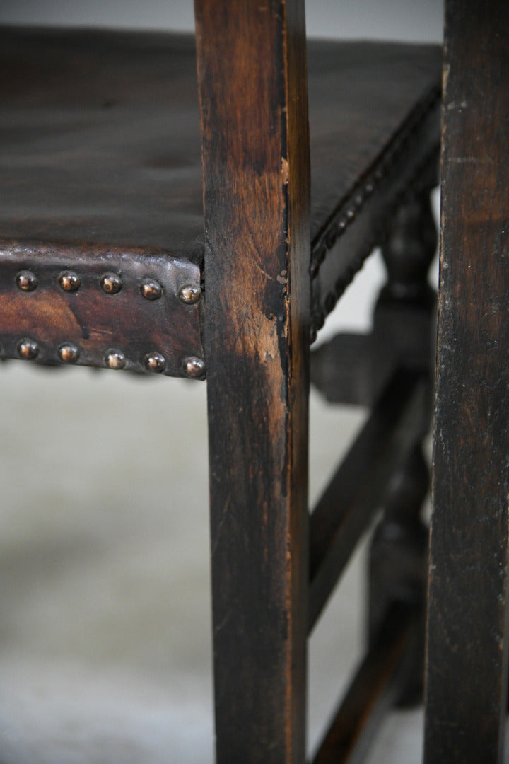 Set 6 Carved Oak Continental Dining Chairs