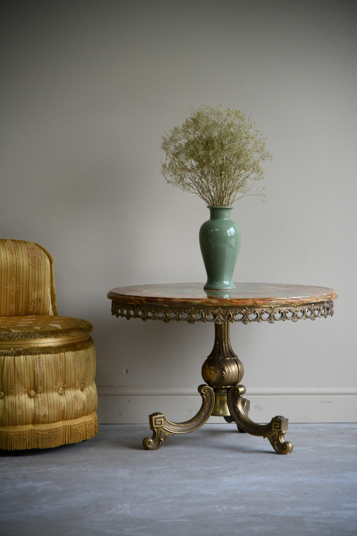 Retro Round Onyx Coffee Table