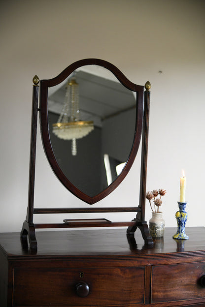 Mahogany Shield Dressing Table Mirror