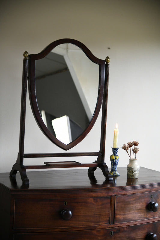 Mahogany Shield Dressing Table Mirror