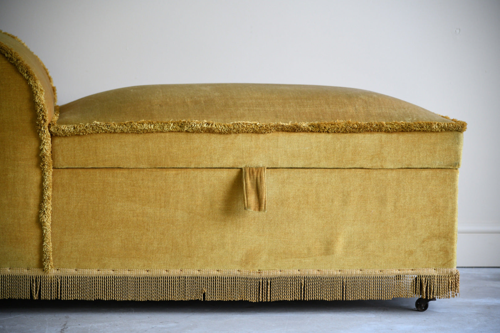 Vintage Upholstered Box Ottoman