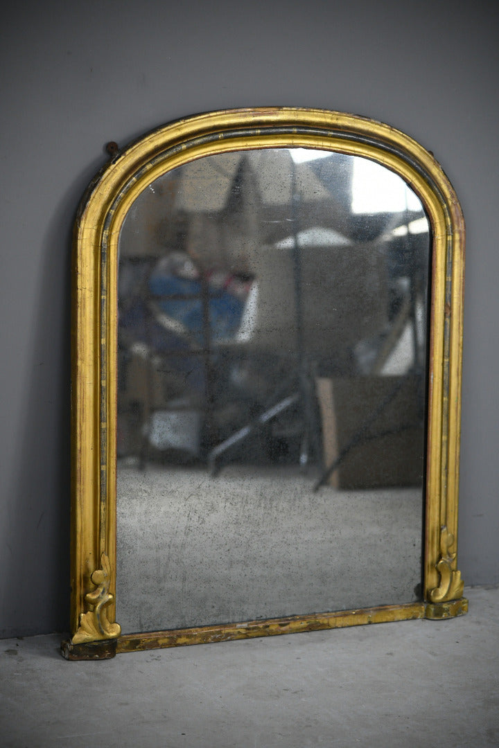 Antique Gilt Overmantle Mirror