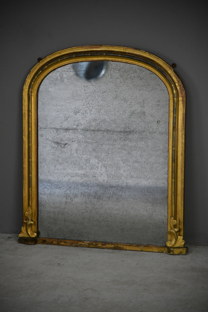 Antique Gilt Overmantle Mirror