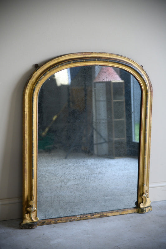 Antique Gilt Overmantle Mirror