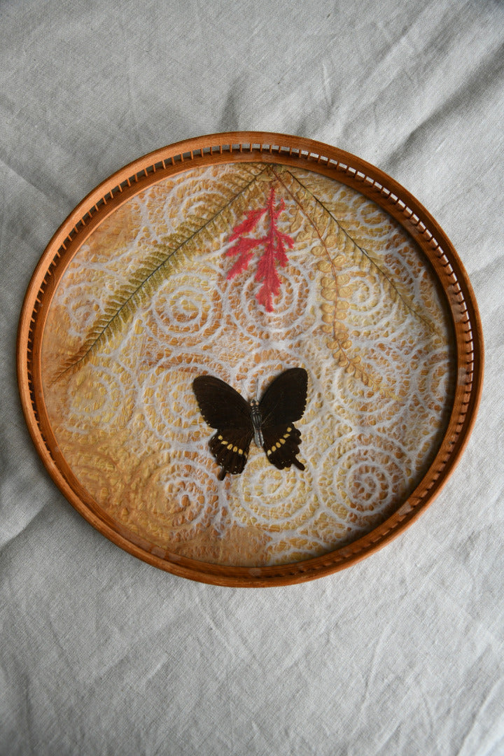 Vintage Butterfly Tray & Coasters