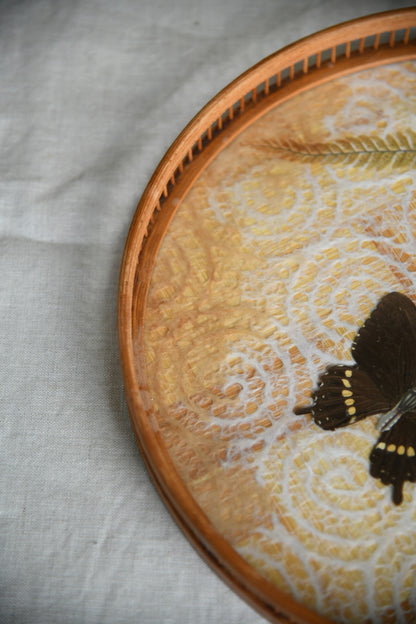 Vintage Butterfly Tray & Coasters