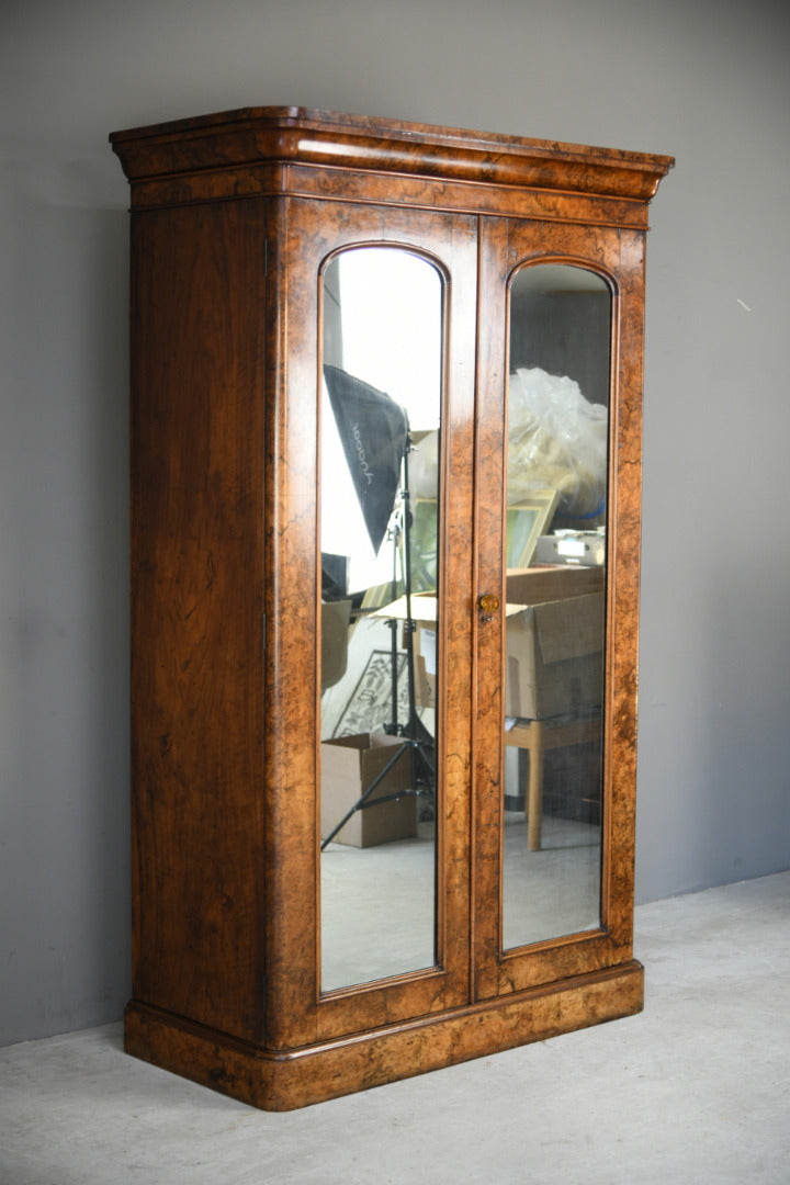 Victorian Figured Walnut Wardrobe