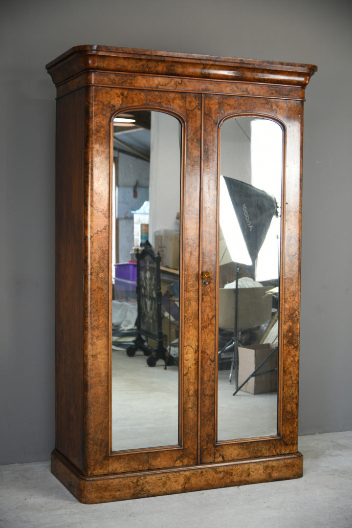 Victorian Figured Walnut Wardrobe