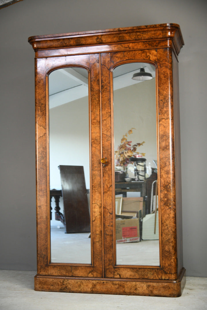 Victorian Figured Walnut Wardrobe